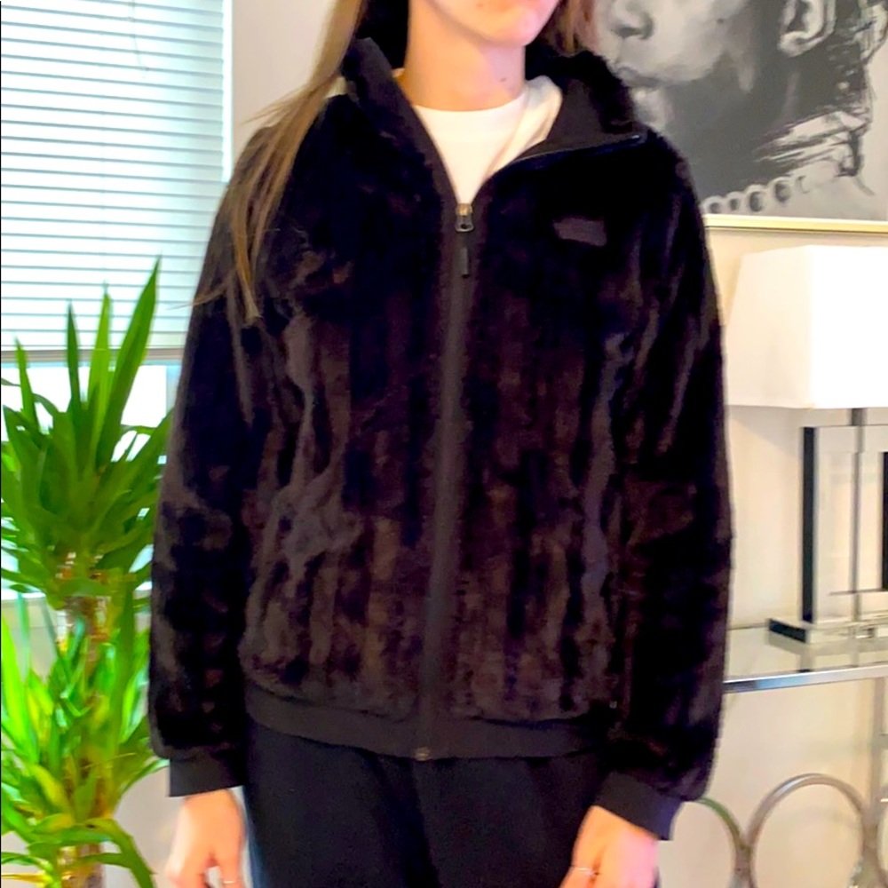 The North Face faux fur jacket.